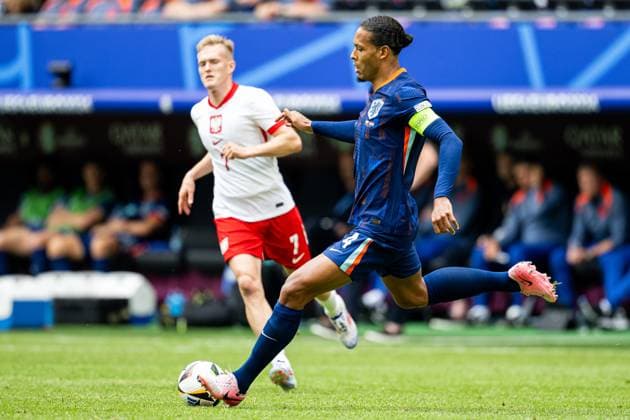 June 16, 2024, Hamburg, Germany: Virgil van Dijk of Netherlands seen in action during the UEFA EURO, EM, Europameisterschaft,Fussball 2024 Group D match between Poland and Netherlands at the Volksparkstadion in Hamburg. Hamburg Germany - ZUMAs227 20240616_zip_s227_009 Copyright: xMateuszxSlodkowskix