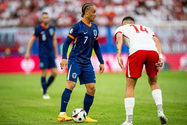 June 16, 2024, Hamburg, Germany: Xavi Simons of Netherlands seen in action during the UEFA EURO, EM, Europameisterschaft,Fussball 2024 Group D match between Poland and Netherlands at the Volksparkstadion in Hamburg. Hamburg Germany - ZUMAs227 20240616_zip_s227_005 Copyright: xMateuszxSlodkowskix