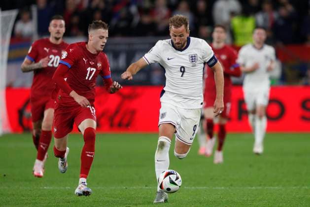 Serbia v England UEFA EURO, EM, Europameisterschaft,Fussball 2024 Group C Ivan Toney of England and Harry Kane of England in action during the UEFA Euro 2024 Group C match between Serbia and England at Veltins-Arena, Gelsenkirchen Copyright: xPaulxChestertonx FIL-20270-0215 UK Newspapers OUT