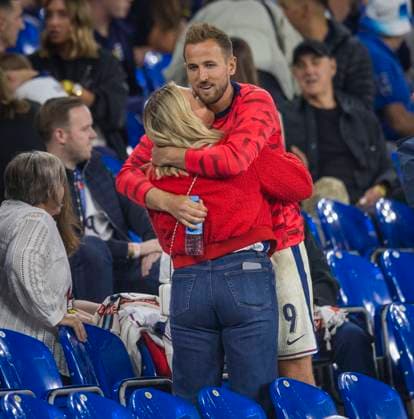 Gelsenkirchen, Germany 16th Jun 2024 Harry Kane s wife Katie Goodland and Harry Kane ENG England Serbia England Serbia 15 06 2024