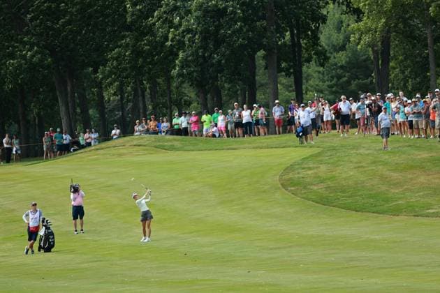 Meijer LPGA, Golf Damen Classic Grace Kim of Australia follows her fairway shot toward the 17th green during Day Four of the Meijer LPGA Classic for Simply Give golf tournament at Blythefield Country Club in Belmont, MI, USA Sunday, June 16, 2024. Belmont Michigan United States  Copyright: xJorgexLemusx originalFilename:lemus-meijerlp240616_npygg.jpg