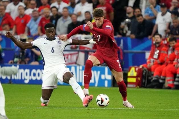 EURO 2024, Football, UEFA Euro 2024, Euro 2024, Group stage, Group C, Serbia England, ArenaAufSchalke, Gelsenkirchen, Marc Guehi, England,Dusan Vlahovic, Serbia
