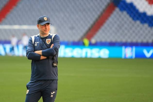 EURO 2024, Nationalteam RumÃ¤nien, Training 16th June 2024; Munich Football Arena, Munich, Germany; Euro 2024 Group E Football, Romania versus Ukraine; Romania training with coach Edward Iordanescu one day ahead of the match.  ActionPlus12655588 PierrexTeyssot