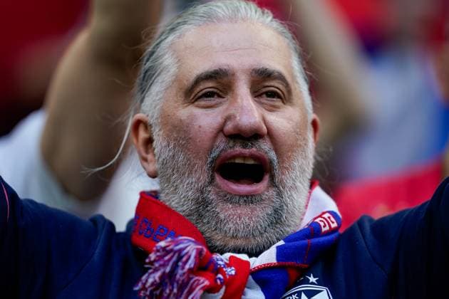 Gelsenkirchen, Germany, June 16th 2024: Fan of Serbia during the UEFA EURO, EM, Europameisterschaft,Fussball 2024 Germany Group C football match between Serbia and England at Arena AufSchalke in Gelsenkirchen, Germany. (Daniela Porcelli SPP) Copyright: xDanielaxPorcellix xSPPx spp-en-DaPoSp-20240616-_DP19591