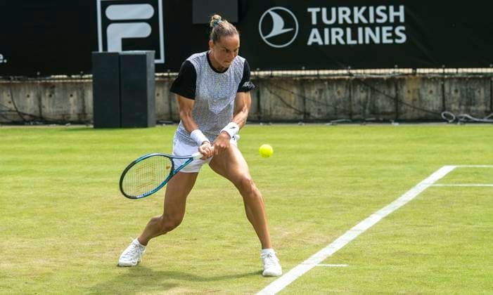 17 06 2024, WTA 500, Tennis, Women, ecotrans Ladies Open 2024, Berlin, 1 round, Arantxa Rus Netherlands Zeynep Sönmez Turkey Arantxa Rus Netherlands Berlin Steffi Graf Stadion Berlin Germany