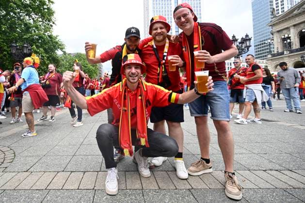 Belgium v Slovakia Group E - UEFA EURO, EM, Europameisterschaft,Fussball 2024 FRANKFURT AM MAIN, GERMANY - JUNE 17 : Supporters and fans ahead of the UEFA EURO 2024 European Football Championship tournament group E stage match between Belgium and Slovakia at Frankfurt Arena on June 17, 2024 in Frankfurt am Main, Germany, 17 06 2024 Frankfurt am Main Germany  Copyright: xPeterxDexVoechtx