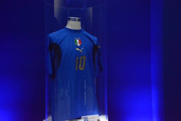 Del Piero Jersey FIFA World Cup, WM, Weltmeisterschaft, Fussball 2006 at Museum in Casa Azzurri in Iserlohn, Germany June 2024 during UEFA EURO, EM, Europameisterschaft,Fussball 2024 - Casa Azzurri, UEFA European Football Championship in Iserlhon, Germany, June 17 2024  Copyright: xPasqualexGolia IPAxSportx xipa-ax xx IPA_47207028 IPA_Agency_IPA47207028