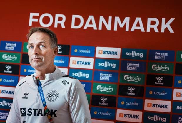Danish coach Kasper Hjulmand speaks to the press during mixed zone in Freudenstadt, Germany Monday, June 17, 2024 , Stuttgart Germany  Copyright: Ritzau Scanpix LiselottexSabroex spdk20240617-122755-L