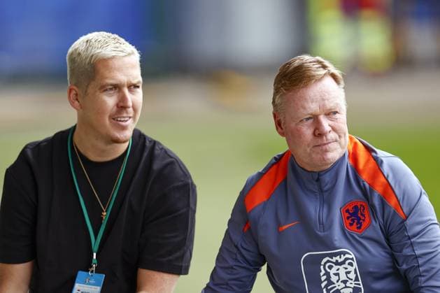 WOLFSBURG - Holland coach Ronald Koeman with his son Tim Koeman prior to the training session of the Dutch national team, Nationalteam at the AOK Stadium on June 17, 2024 in Wolfsburg, Germany. The Dutch national team is preparing for the group match at the European Football Championship in Germany against France. ANP Dutch Highest Maurice van Steen UEFA EURO, EM, Europameisterschaft,Fussball 2024 Germany 2024 xVIxANPxSportx xVanxSteenxFotografiexIVx 501317325 originalFilename: 501317325.jpg
