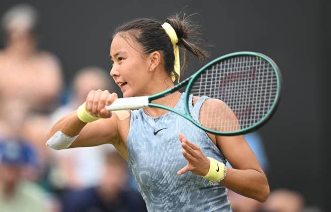 Yue Yuan of China in action during her first round match Rothesay Classic Birmingham, Day 1, Tennis, Edgbaston Priory Club, Birmingham, UK - 17 June 2024  Copyright: xAnnaxGowthorpe Shutterstockx 14539764q