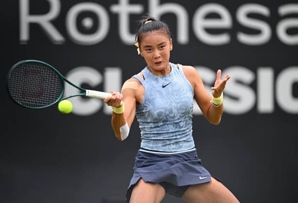 Yue Yuan of China in action during her first round match Rothesay Classic Birmingham, Day 1, Tennis, Edgbaston Priory Club, Birmingham, UK - 17 June 2024  Copyright: xAnnaxGowthorpe Shutterstockx 14539764r