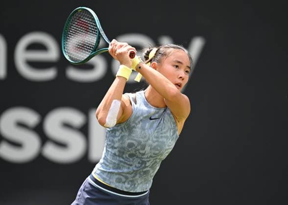Yue Yuan of China in action during her first round match Rothesay Classic Birmingham, Day 1, Tennis, Edgbaston Priory Club, Birmingham, UK - 17 June 2024  Copyright: xAnnaxGowthorpe Shutterstockx 14539764s