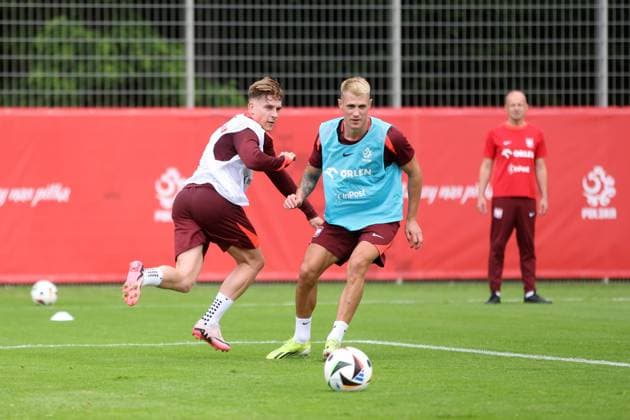 HANOWER 17.06.2024 TRENING REPREZENTACJI POLSKI NA EURO 2024 --- POLISH FOOTBALL national team, Nationalteam TRAINING SESSION ON EURO 2024 IN HANOVER MICHAL SKORAS DAMIAN SZYMANSKI FOT. PIOTR KUCZA FOTOPYK NEWSPIX.PL --- Newspix.pl  240617PYK1031