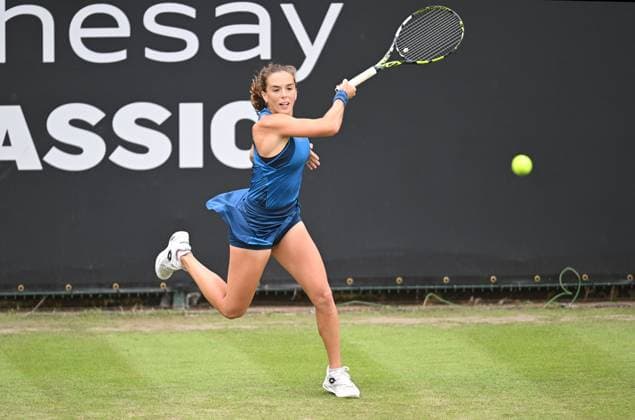 Lucia Bronzetti of Italy in action during her first round match Rothesay Classic Birmingham, Day 1, Tennis, Edgbaston Priory Club, Birmingham, UK - 17 June 2024  Copyright: xAnnaxGowthorpe Shutterstockx 14539764x