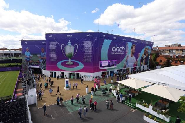 17th June 2024; Cinch Championships, Queens Club, West Kensington, London, England: Cinch Championships Queens Club, Day 1; Spectators arriving at Queens Club  ActionPlus12655608 JohnxPatrickxFletcher