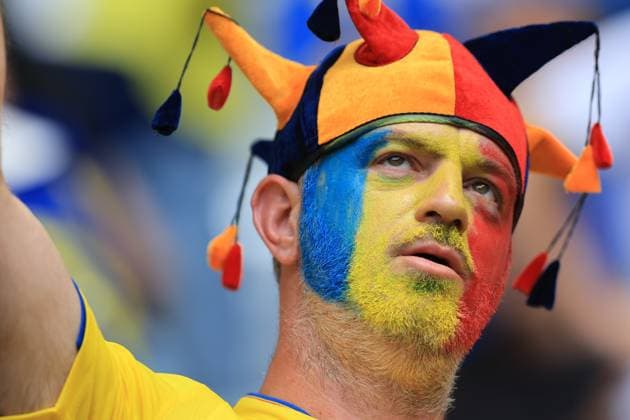 17th June 2024; Munich Football Arena, Munich, Germany; Euro 2024 Group E Football, Romania versus Ukraine; Ukraine fans  ActionPlus12655680 PierrexTeyssot