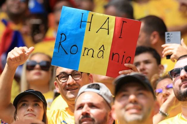 17th June 2024; Munich Football Arena, Munich, Germany; Euro 2024 Group E Football, Romania versus Ukraine; Romanian fans  ActionPlus12655681 PierrexTeyssot