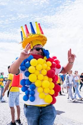 UEFA EURO 2024 Romania Ukraine 17 06 2024 Fans of Romania in costume UEFA EURO 2024 Romania Ukraine Munich Football Arena, Munich on 17 06 2024 Copyright: xBEAUTIFULxSPORTS Wunderlx
