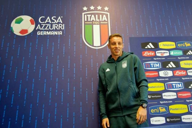 UEFA European Football Championship - UEFA EURO, EM, Europameisterschaft,Fussball 2024 - Italy press conference, PK, Pressekonferenz and Training session Davide Frattesi of Italy at casa azzurri in Iserlohn, Germany on 17 June 2024 during UEFA Euro 2024 - Italy press conference and Training session, UEFA European Football Championship in Iserlhon, Germany, June 17 2024 Iserlhon Germany  Copyright: xIPAxSport ABACAx