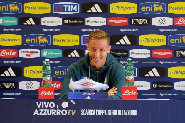 UEFA European Football Championship - UEFA EURO, EM, Europameisterschaft,Fussball 2024 - Italy press conference, PK, Pressekonferenz and Training session Davide Frattesi of Italy during press conference at casa azzurri media center in Iserlohn, Germany on 17 June 2024. during UEFA Euro 2024 - Italy press conference and Training session, UEFA European Football Championship in Iserlhon, Germany, June 17 2024 Iserlhon Germany  Copyright: xIPAxSport ABACAx