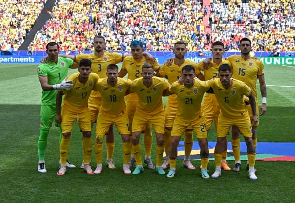 17 06 2024, Football UEFA EURO 2024, Preliminary round, Match 10, Romania Ukraine, at the Fußball Arena München The team
