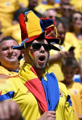 17 06 2024, Football UEFA EURO 2024, Preliminary round, Match 10, Romania Ukraine, at the Football Arena Munich A Romanian fan