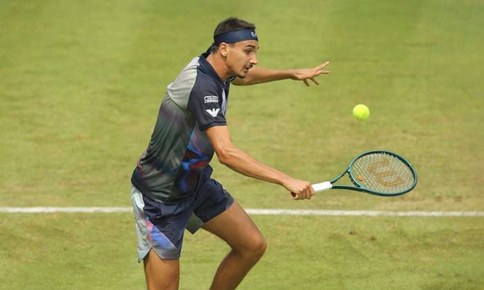 photo Lorenzo SONEGO ITA Tennis Tournament Terra Wortmann Cup at Gerry Weber Sportpark OWL Arena in Halle Westfalen Mo 17 06 2024