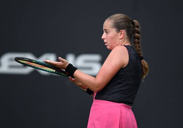 Jelena Ostapenko of Latvia looks dejected during her first round match Rothesay Classic Birmingham, Day 1, Tennis, Edgbaston Priory Club, Birmingham, UK - 17 June 2024  Copyright: xAnnaxGowthorpe Shutterstockx 14539764ar