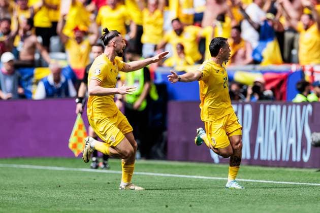 UEFA EURO 2024 Romania Ukraine 17 06 2024 Nicolae Stanciu Romania, 21 UEFA EURO 2024 Romania Ukraine Munich Football Arena, Munich on 17 06 2024 cheers for 1 0 Copyright: xBEAUTIFULxSPORTS Wunderlx