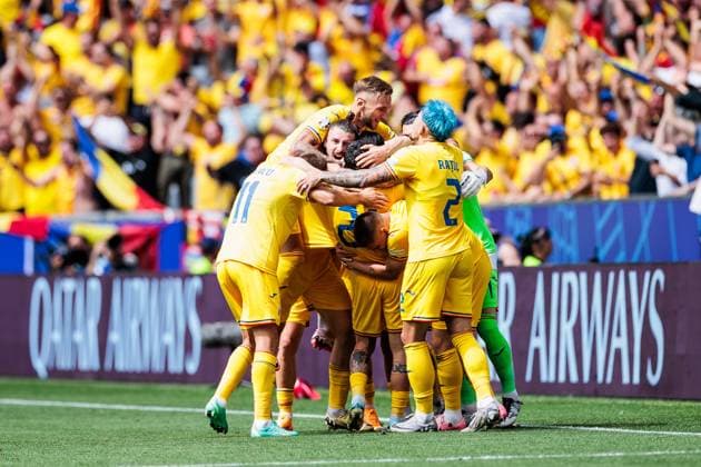 UEFA EURO 2024 Romania Ukraine 17 06 2024 Nicolae Stanciu Romania, 21 UEFA EURO 2024 Romania Ukraine Munich Football Arena, Munich on 17 06 2024 cheers for 1 0 Copyright: xBEAUTIFULxSPORTS Wunderlx