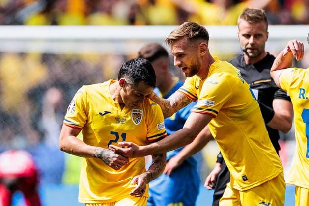 UEFA EURO 2024 Romania Ukraine 17 06 2024 Nicolae Stanciu Romania, 21 UEFA EURO 2024 Romania Ukraine Munich Football Arena, Munich on 17 06 2024 cheers for 1 0 Copyright: xBEAUTIFULxSPORTS Wunderlx