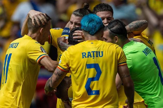 Goal for 1 0 by Nicolae Claudiu Stanciu Romania, 21 , GER, Romania v Ukraine, European Football Championship, UEFA EURO 2024, Group E, Matchday 1, 17 06 2024, GER, Romania v Ukraine, European Football Championship, UEFA EURO 2024, Group E, Matchday 1, 17 06 2024 Munich Copyright: xEibner-Pressefoto SaschaxWaltherx EP_SWA