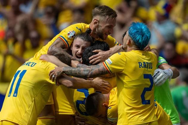 Goal for 1 0 by Nicolae Claudiu Stanciu Romania, 21 , GER, Romania v Ukraine, European Football Championship, UEFA EURO 2024, Group E, Matchday 1, 17 06 2024, GER, Romania v Ukraine, European Football Championship, UEFA EURO 2024, Group E, Matchday 1, 17 06 2024 Munich Copyright: xEibner-Pressefoto SaschaxWaltherx EP_SWA