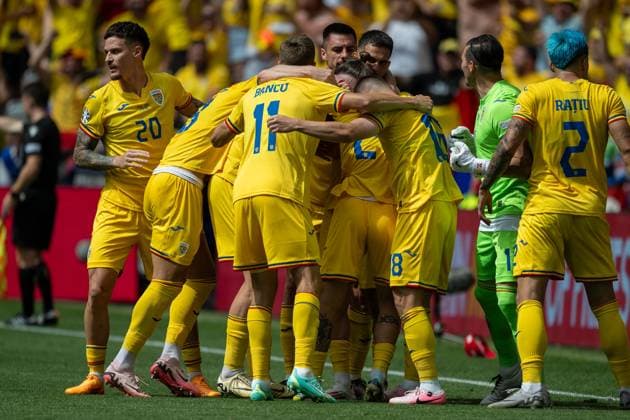 Goal for 1 0 by Nicolae Claudiu Stanciu Romania, 21 , GER, Romania v Ukraine, European Football Championship, UEFA EURO 2024, Group E, Matchday 1, 17 06 2024, GER, Romania v Ukraine, European Football Championship, UEFA EURO 2024, Group E, Matchday 1, 17 06 2024 Munich Copyright: xEibner-Pressefoto SaschaxWaltherx EP_SWA