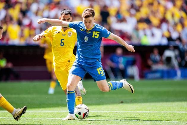 UEFA EURO 2024 Romania Ukraine 17 06 2024 Viktor Tsygankov Ukraine, 15 kicks UEFA EURO 2024 Romania Ukraine Munich Football Arena, Munich on 17 06 2024 Copyright: xBEAUTIFULxSPORTS Wunderlx