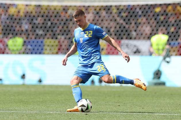 Mykola Matvienko 22 Ukarine , Romania vs Ukraine Football, UEFA Euro 2024, Group stage, Matchday 1, 17 06 2024 Munich Bavaria Germany Copyright: xkolbert-press ChristianxKolbertx