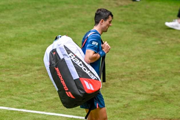 Sebastian Ofner AUT dissatisfied disappointed dejected frustrated, 17 06 2024 Tennis Terra Wortmann Open, ATP World Tour 500, , OWL ARENA, Halle Westfalen , NRW Germany Copyright: xpepphotox xHorstxMauelshagenx pep00321, pep_20240617_hm