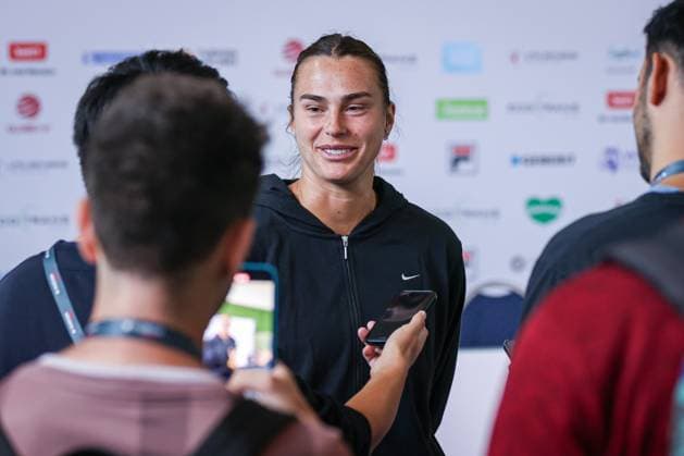 Aryna SABALENKA in a media talk, ecotrans Ladies Open 2024, Berlin, LTTC Rot Weiß , 17 06 2024, Copyright: xClaudioxGärtnerx