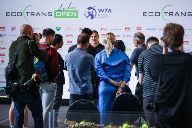 Aryna SABALENKA in a media talk, ecotrans Ladies Open 2024, Berlin, LTTC Rot Weiß , 17 06 2024, Copyright: xClaudioxGärtnerx