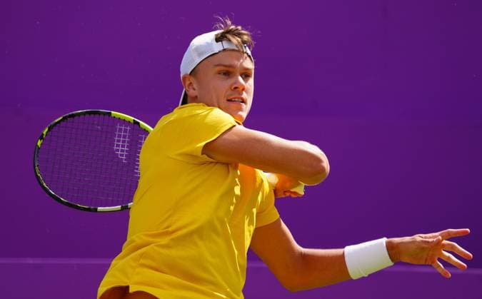 Holger Rune in first round action Cinch Championships, Day 1, Tennis, Queen s Club, London, UK - 17 June 2024  Copyright: xJavierxGarcia Shutterstockx 14539781w