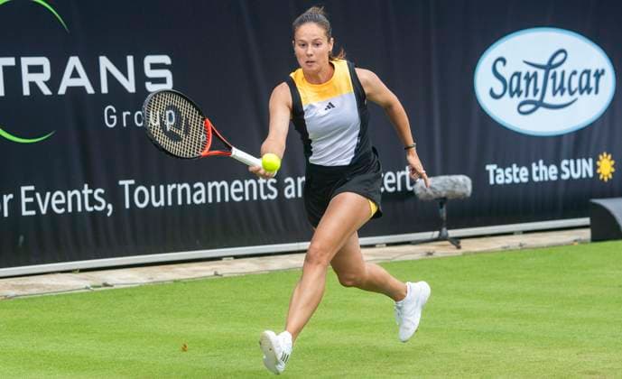 17 06 2024, WTA 500, Tennis, Women, ecotrans Ladies Open 2024, Berlin, 1 round, Marta Kostjuk Ukraine Daria Sergejewna Kasatkina Russia Daria Sergejewna Kasatkina Russia Berlin Steffi Graf Stadion Berlin Germany