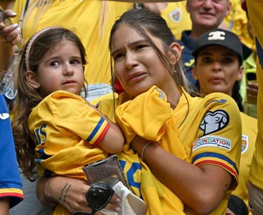 17 06 2024, Football UEFA EURO 2024, Preliminary round, Match 10, Romania Ukraine, at the Football Arena Munich Denis Dragus Romania his family