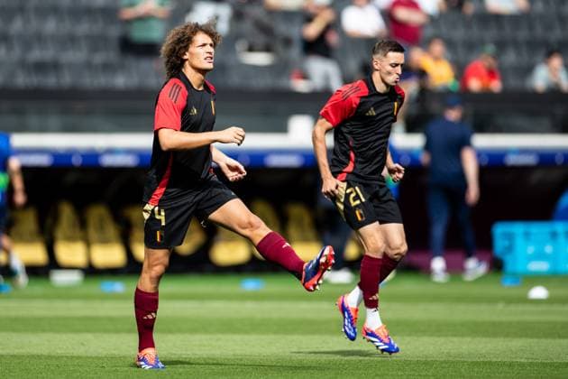 UEFA EURO 2024 Belgium Slovakia 17 06 2024 Wout Faes Belgium, 4 UEFA EURO 2024 Belgium Slovakia Frankfurt Arena, Frankfurt am Main 17 06 2024 Copyright: xBEAUTIFULxSPORTS Buriakovx