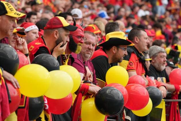 Belgian fans Frankfurt 17 06 2024 Belgium vs Slovakia, EURO2024 M9, Group E, EM Arena Frankfurt