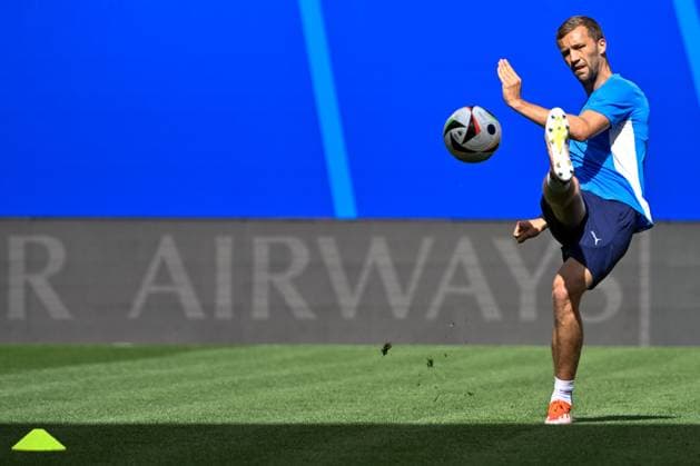 Tomas Soucek attends Czech national football team open training within the European Football Championships, Leipzig, Germany, June 17, 2024. (CTKxPhoto VitxSimanek) CTKPhotoP2024061705999  CTKPhotoP2024061705999