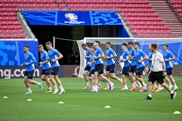 Czech national football team open training within the European Football Championships, Leipzig, Germany, June 17, 2024. (CTKxPhoto VitxSimanek) CTKPhotoP2024061706037  CTKPhotoP2024061706037