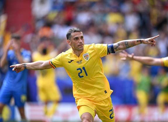 Football Euro 2024 Group E 17 06 2024 Romania Ukraine CHEERS Romania Goalscorer 1 0 Nicolae Stanciu