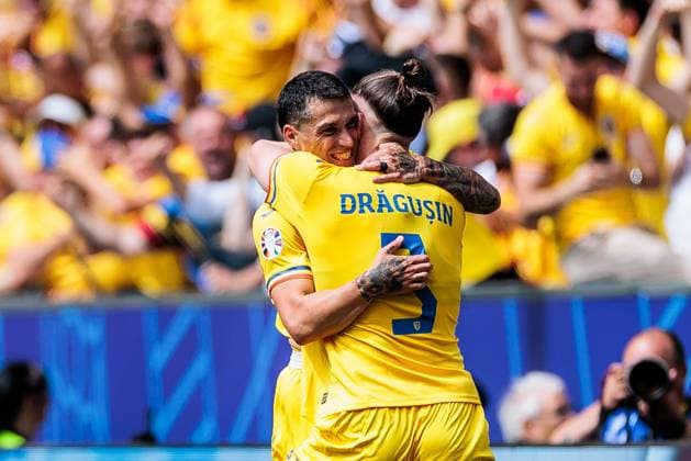 UEFA EURO 2024 Romania Ukraine 17 06 2024 Nicolae Stanciu Romania, 21 UEFA EURO 2024 Romania Ukraine Munich Football Arena, Munich on 17 06 2024 cheers for 1 0 Copyright: xBEAUTIFULxSPORTS Wunderlx