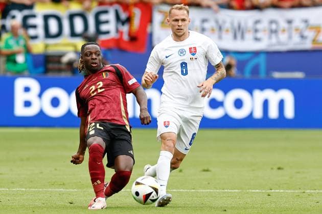FRANKFURT, Arena Frankfurt, 17-06-2024 , European Football Championship Euro2024, Group stage match no.9 between Belgium and Slovakia. Belgium player Jeremy Doku Belguim - Slovakia (Euro2024)  x25517707x Copyright: