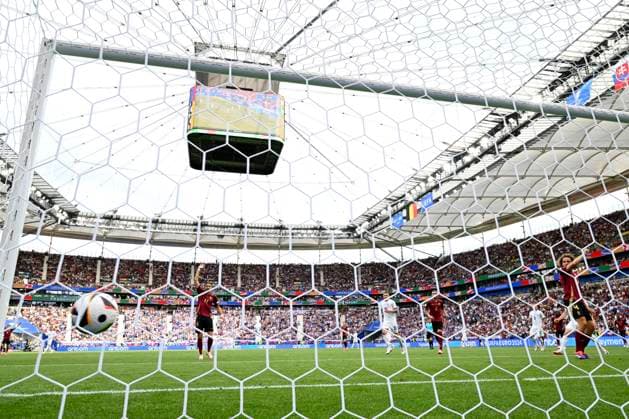 Belgium v Slovakia Group E - UEFA EURO, EM, Europameisterschaft,Fussball 2024 FRANKFURT AM MAIN, GERMANY - JUNE 17 : Ivan Schranz forward of Slovakia scores a goal during the UEFA EURO 2024 European Football Championship tournament group E stage match between Belgium and Slovakia at Frankfurt Arena on June 17, 2024 in Frankfurt am Main, Germany, 17 06 2024 Frankfurt am Main Germany  Copyright: xVincentxKalutx